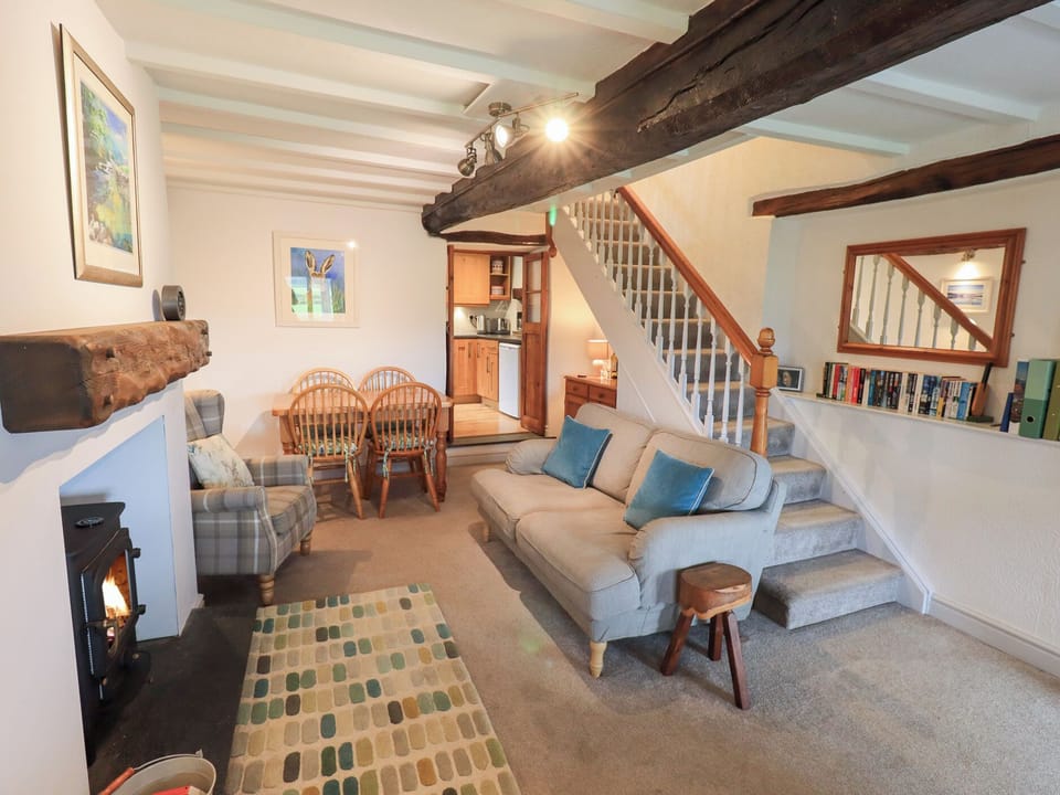 Fireplace, DVD player