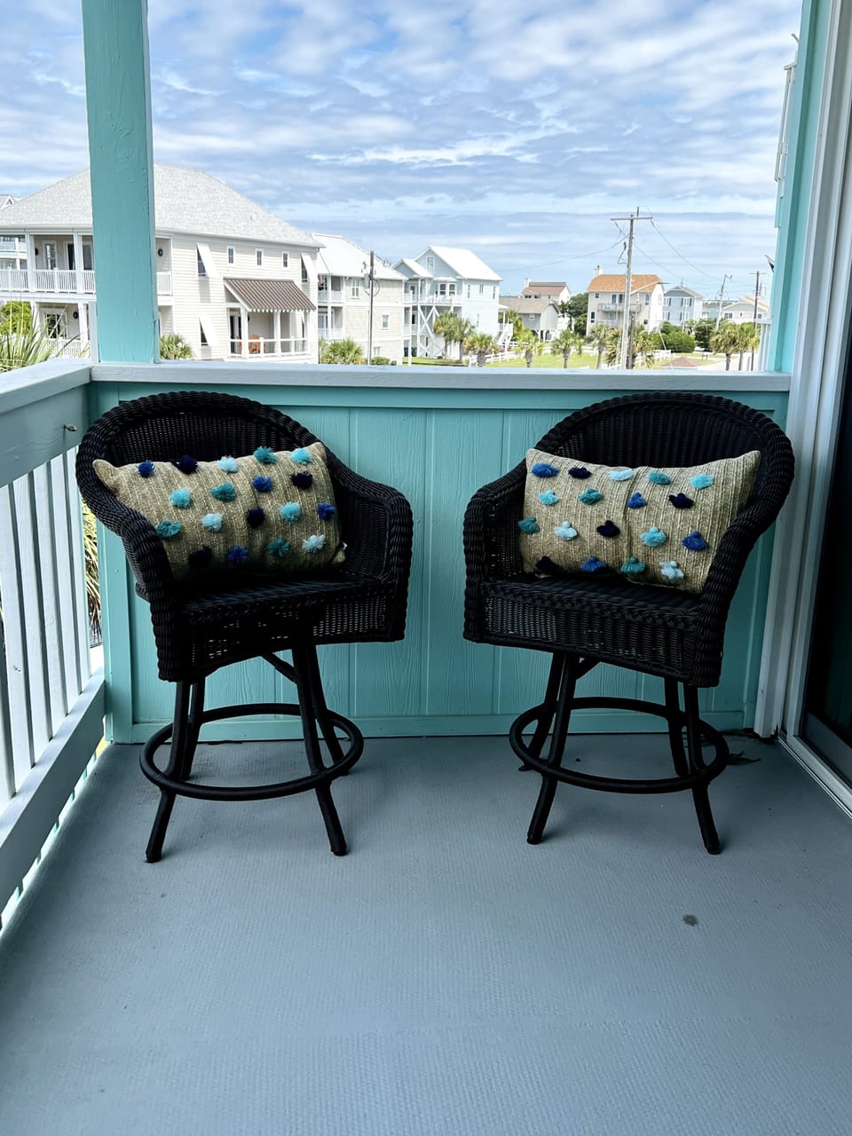 Relaxing Outdoor Swivel Chairs for enjoying the views!
