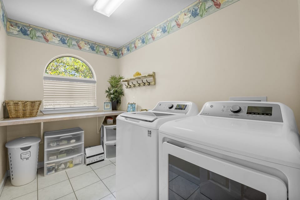 We provide plenty of linens, but laundry facilities are also available in case you need them!