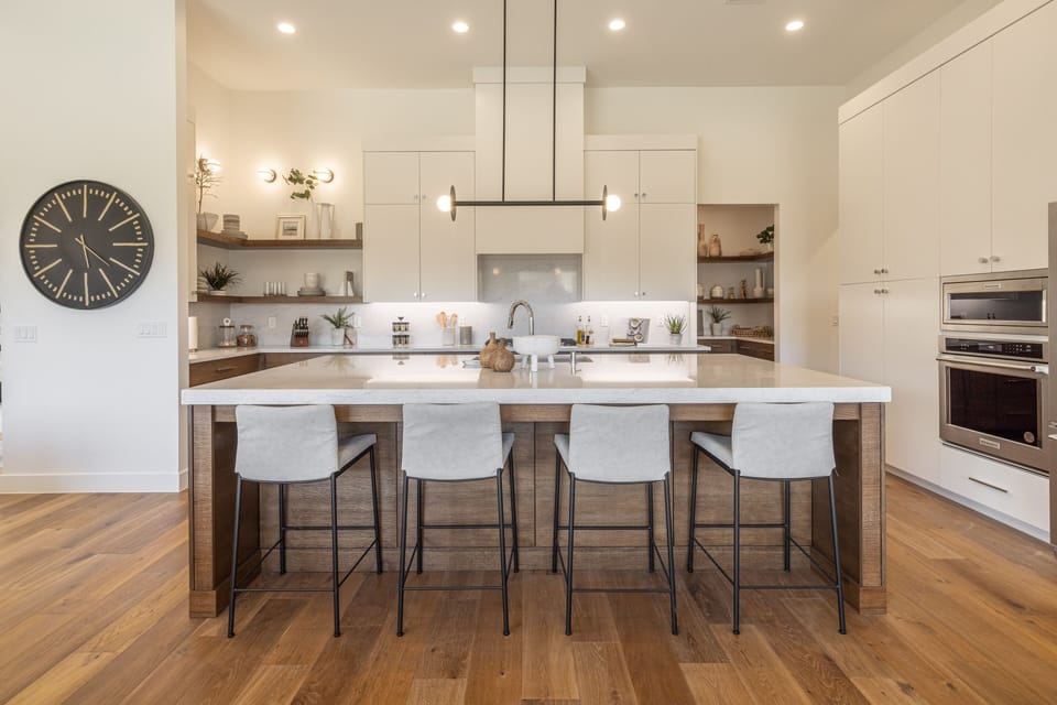 Kitchen Island - The Kitchen Island comfortably seats 4 adults and creates a great space for serving and preparing meals.