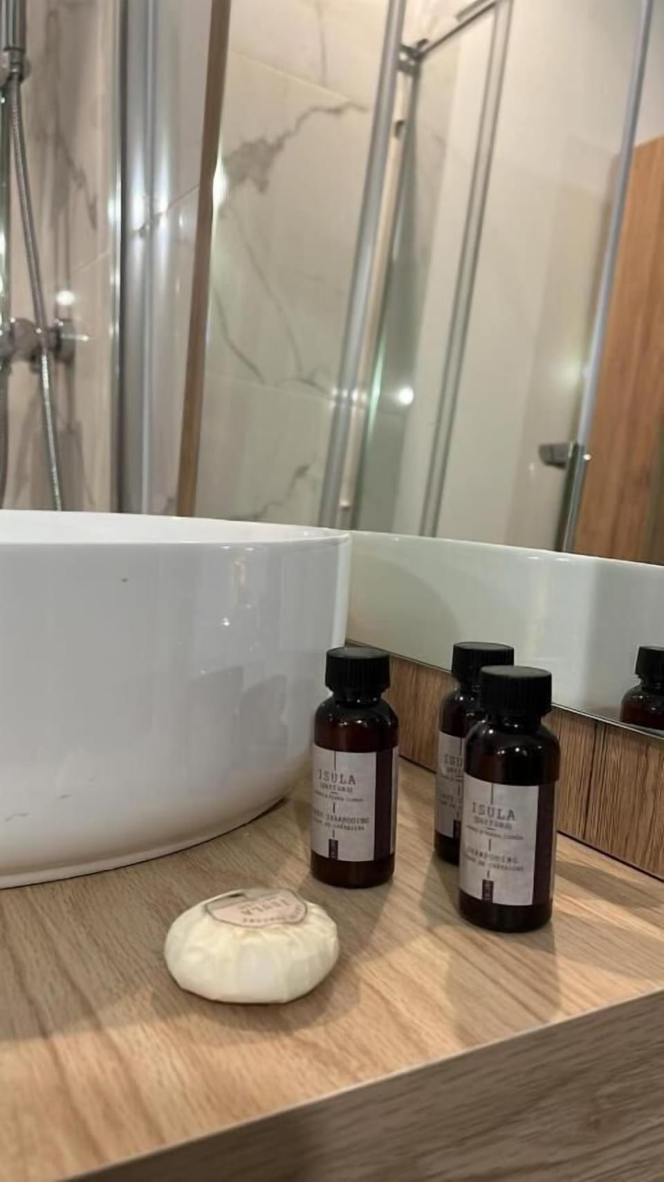 Free toiletries, hair dryer, towels