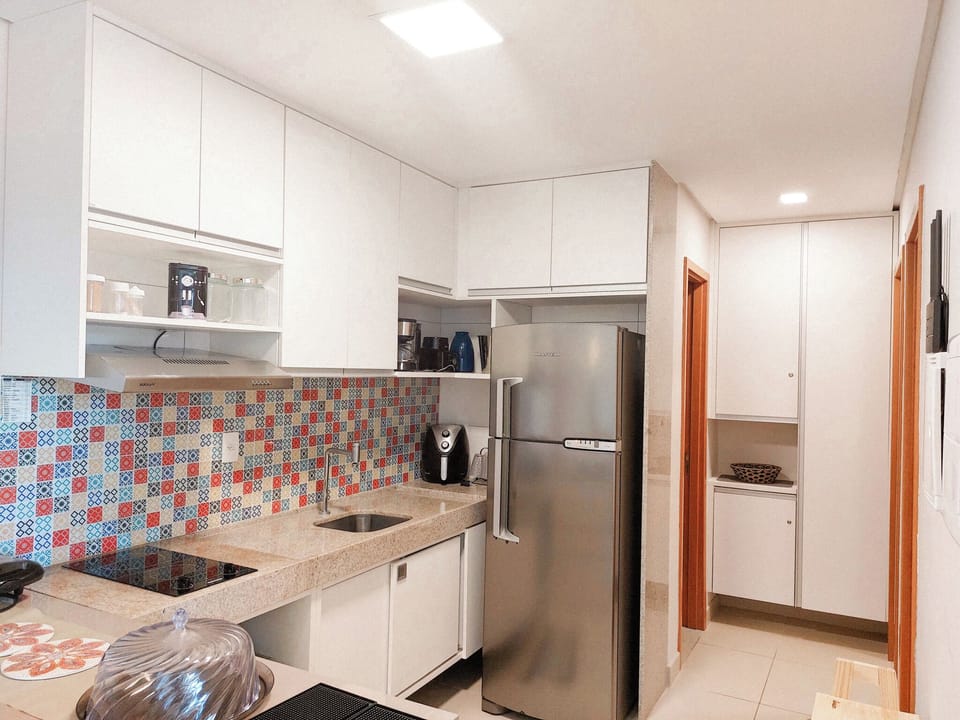 Family Apartment, Patio, Pool View | Private kitchen | Fridge, microwave, oven, stovetop