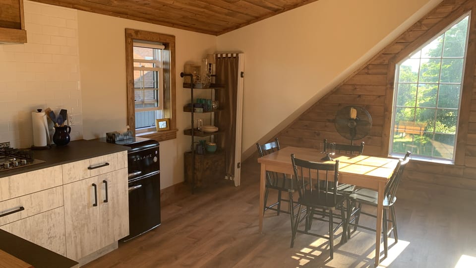 kitchen and dining area