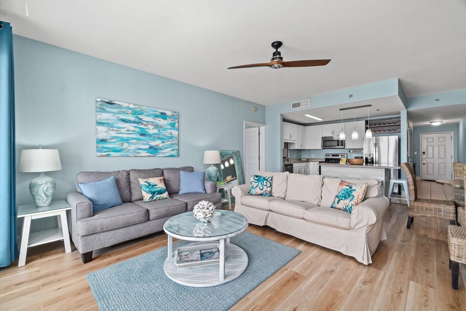 View of living/dining/kitchen area 
