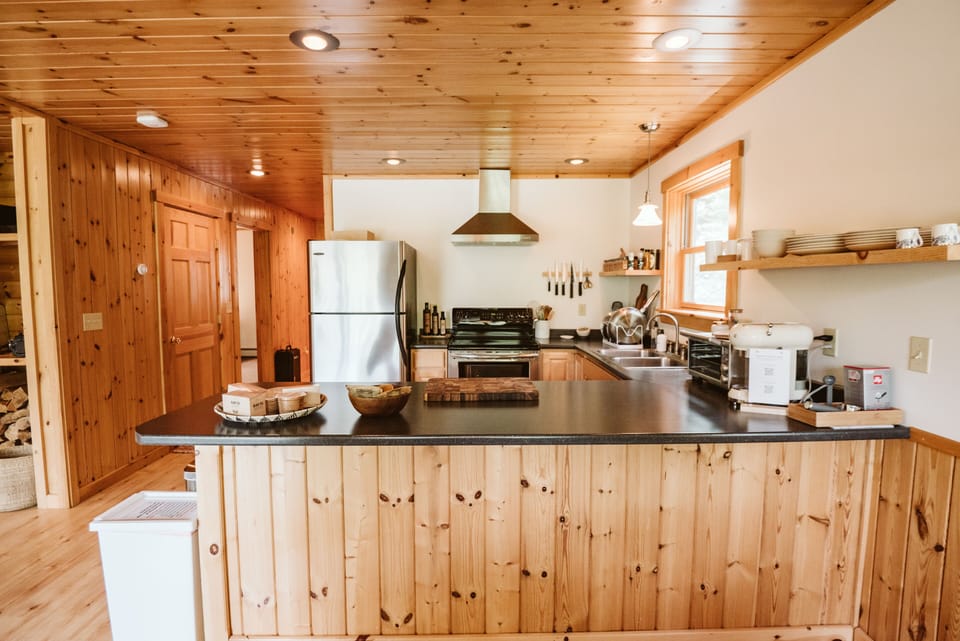 The kitchen comes fully equipped with everything you need to make homemade meals