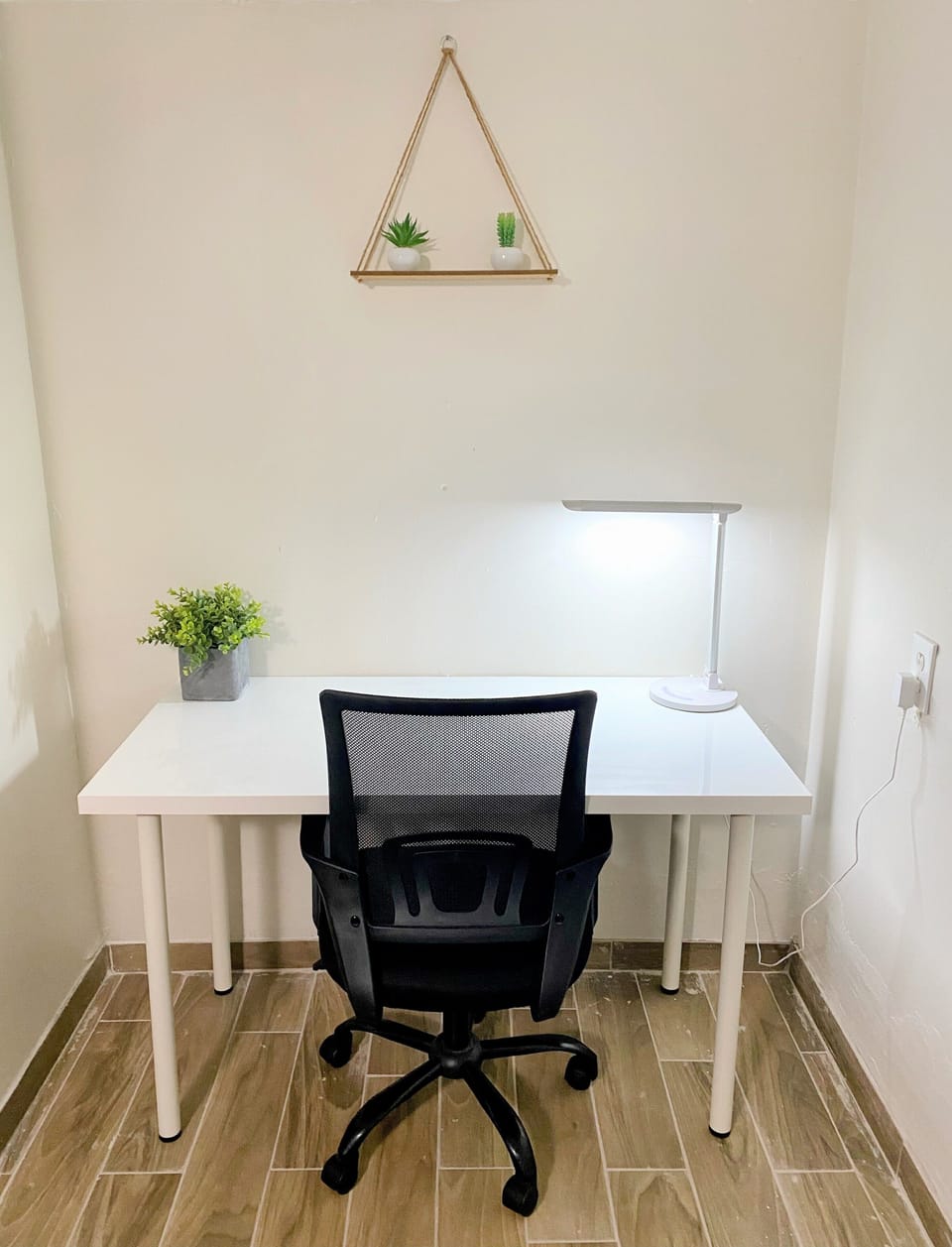 Desk area for working remotely