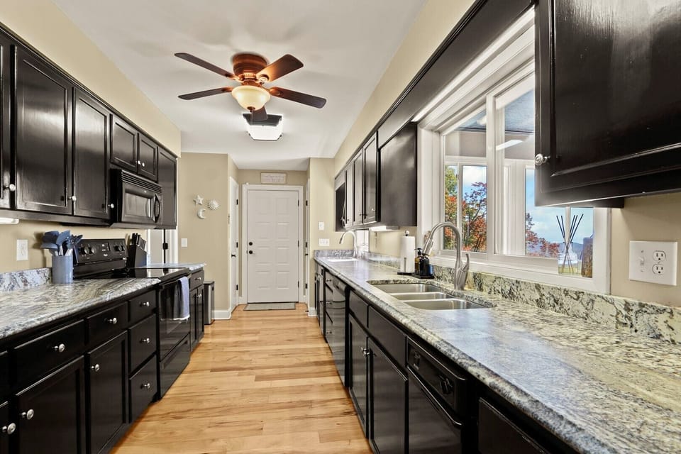 Galley Kitchen with Keurig Maker