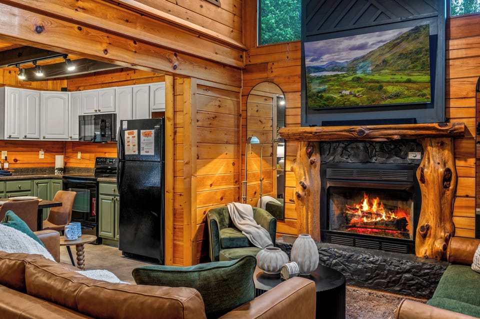 Living room and kitchen