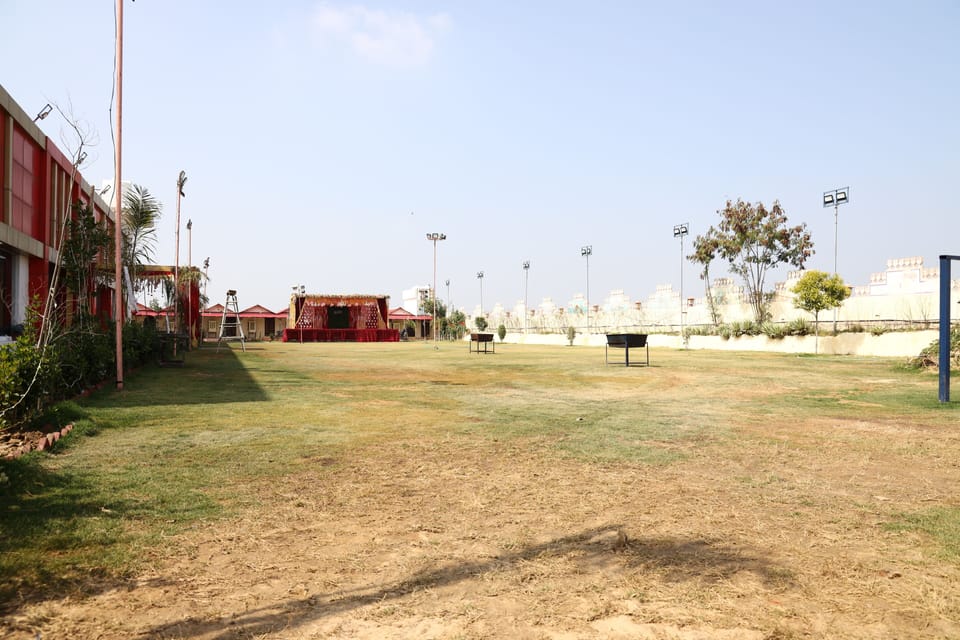 Outdoor banquet area