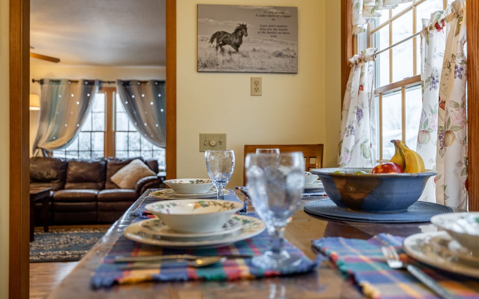 Western décor throughout the home lends a fun and distinctive flair