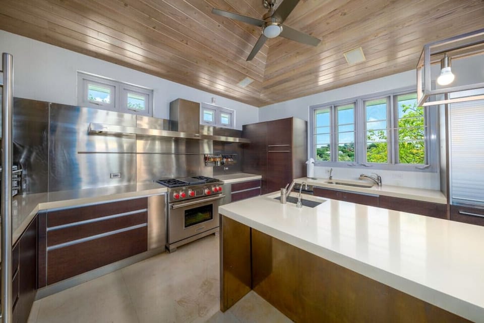 The spacious, well-appointed kitchen.