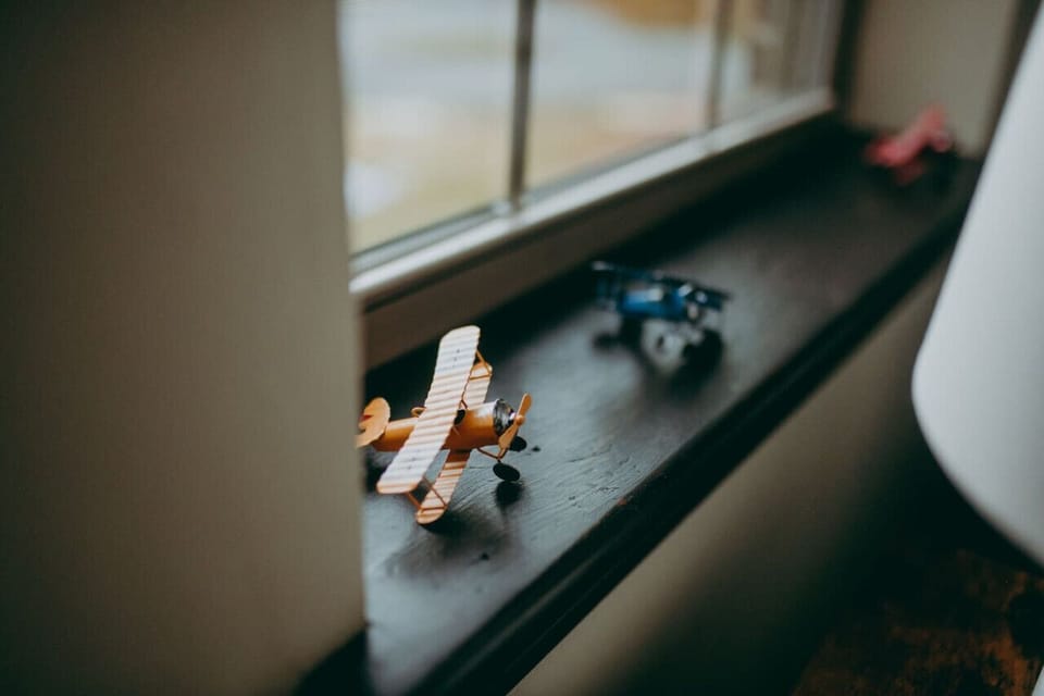 Little toys decor in the window