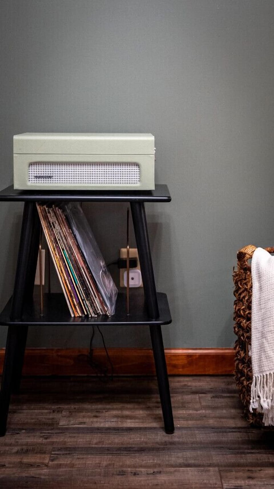 Set the mood with classic vinyls on the record player