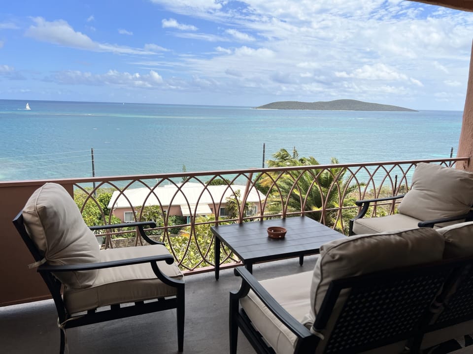Outside balcony with view of Buck Island