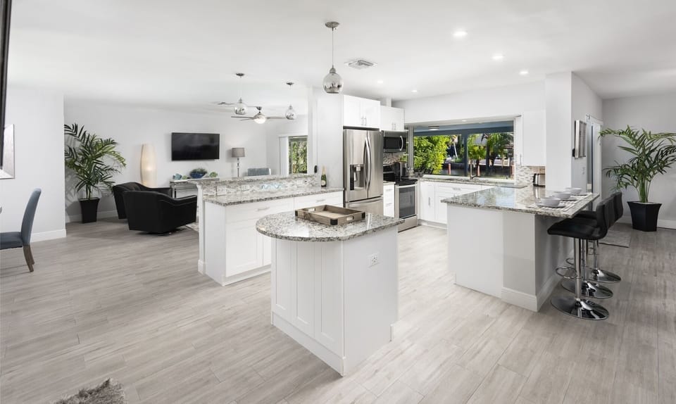 Modern, open plan kitchen
