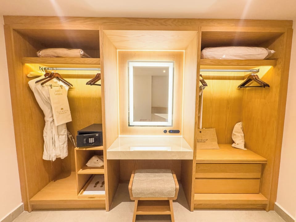 Free toiletries, hair dryer, slippers, towels