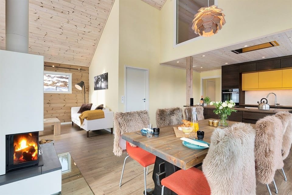 Living room with the fireplace