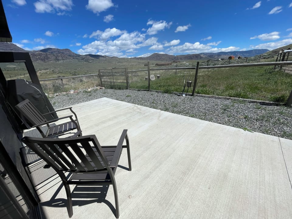 Back patio with the perfect views 