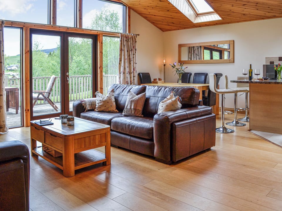 Open plan living space | 15 Glengoulandie Lodge, Glengoulandie, near Aberfeldy
