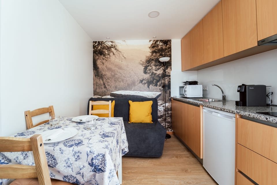 Sala com sofá-cama