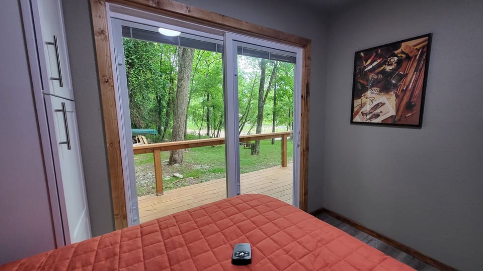 Gorgeous view from the bedroom as you look out the sliding glass doors 