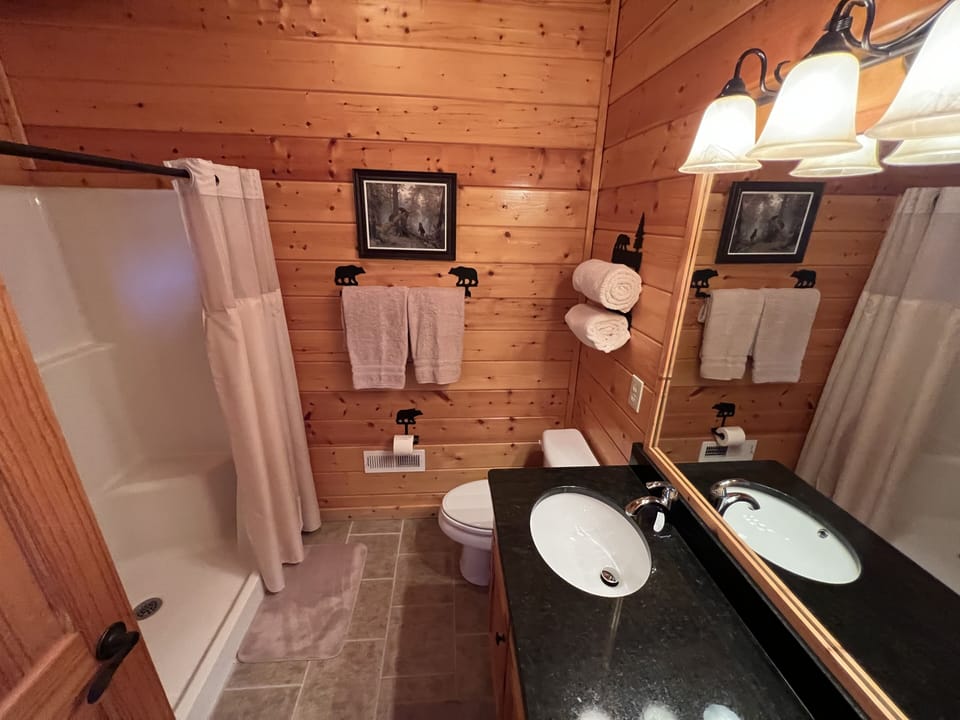 Full Bathroom attached to the upstairs Bedroom