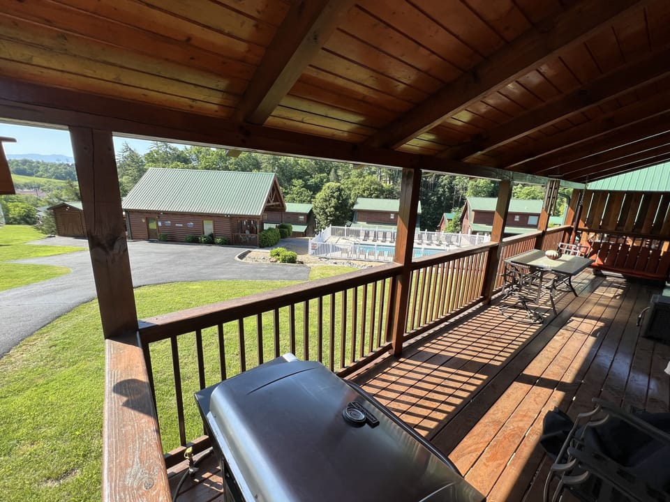 Grill on the back deck while watching the kids at the pool.