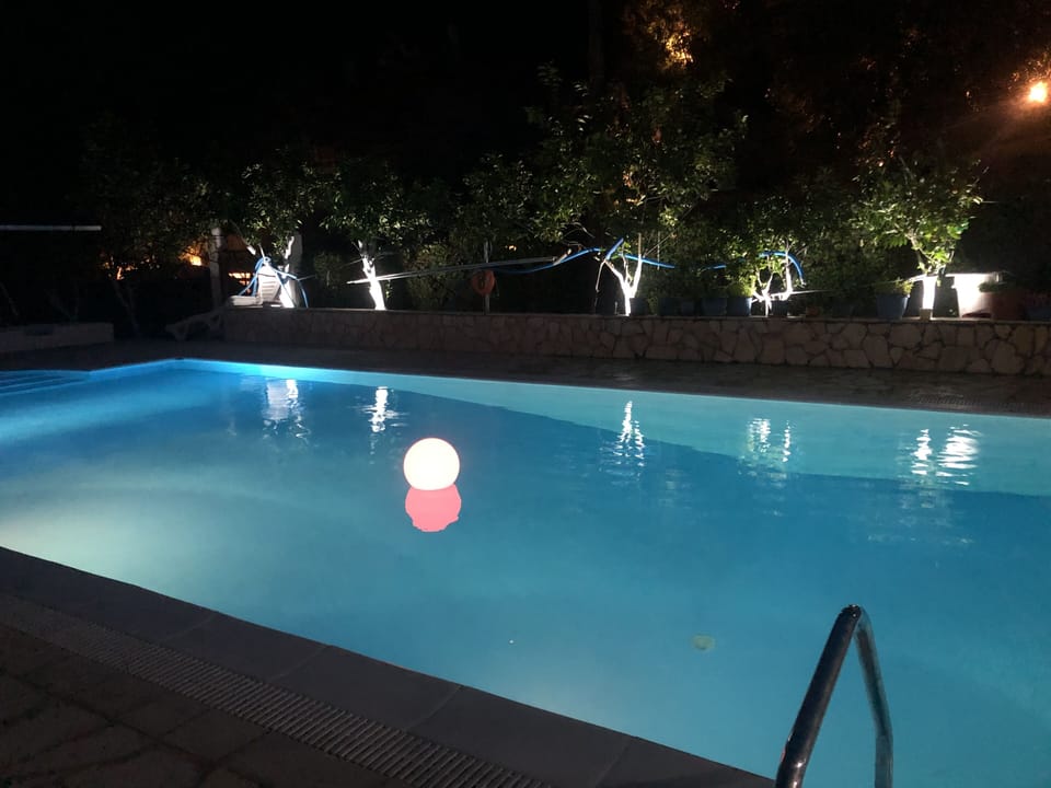 pool at night