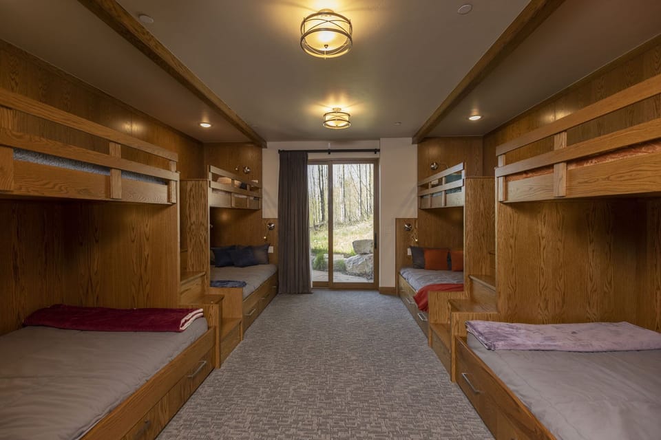4th Bedroom - 4 Sets of built in Bunks (Single over Double) - Downstairs