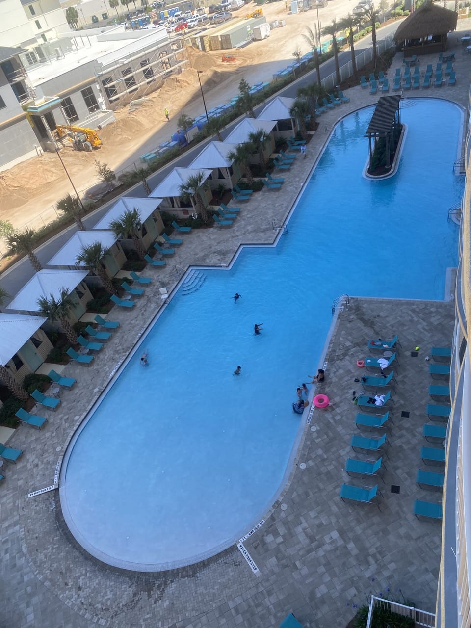 Pool view from balcony 
