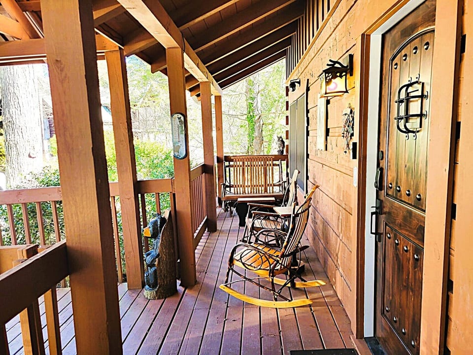 Morning coffee, mountain air, and rocking chairs made for unwinding.