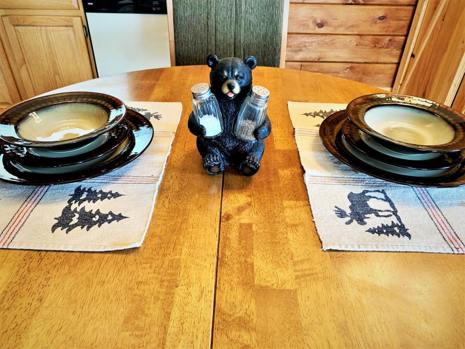 Seating for four around the kitchen table. 