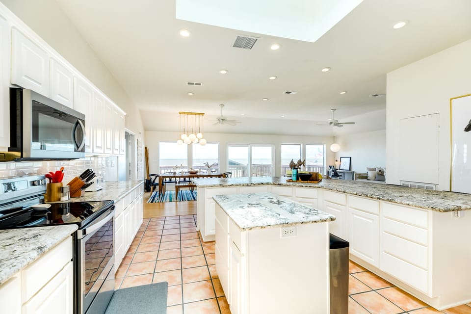Abundant counter space to prepare home cooked meals
