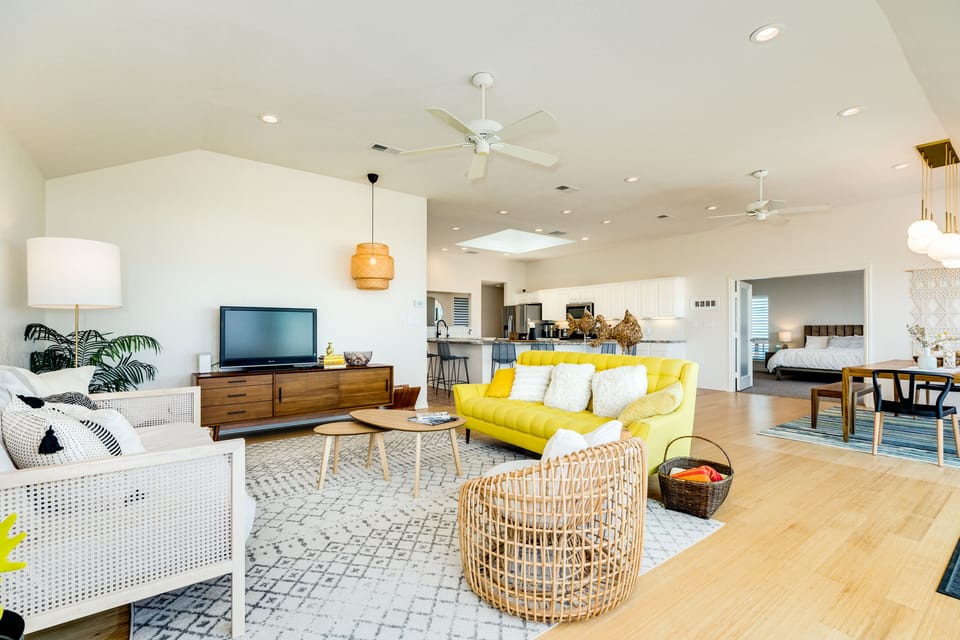 Enjoy family movie or game nights after long days at the beach