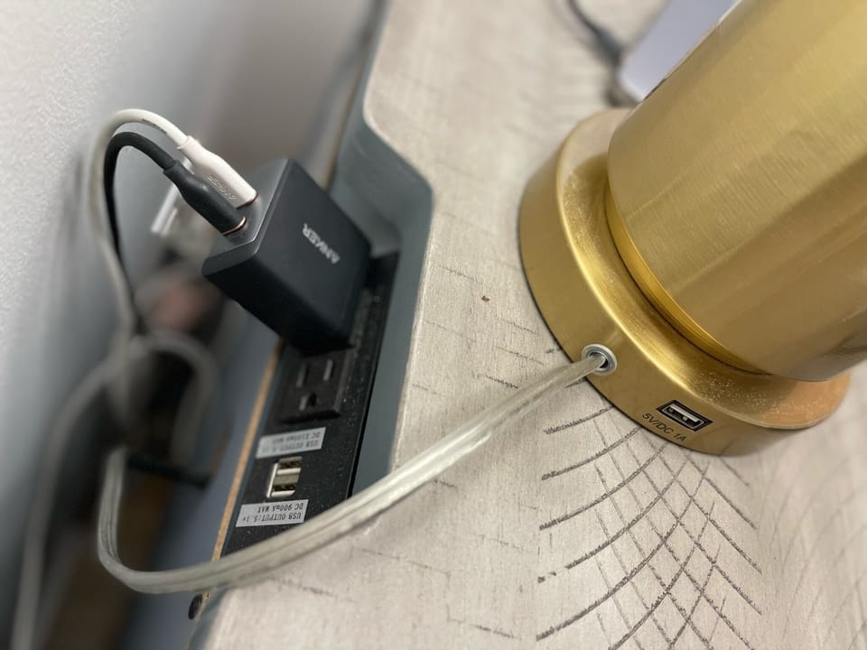 Charge ALL the things with numerous  charging options on both sides of the bed.