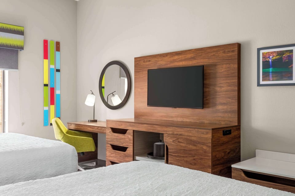 Room, 2 Queen Beds, Refrigerator | In-room safe, blackout drapes, free cribs/infant beds, rollaway beds