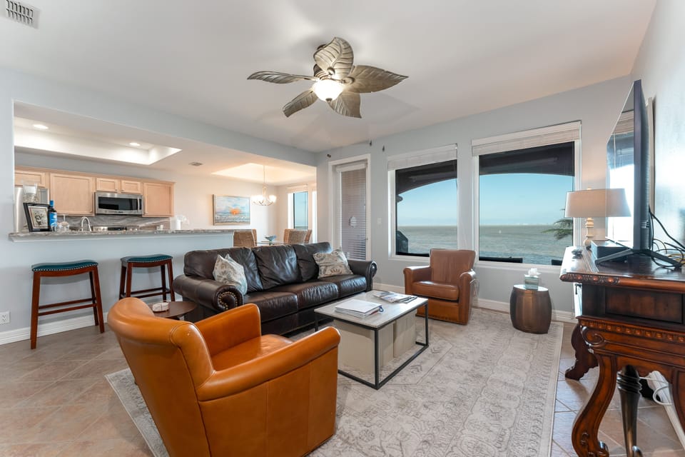 Living room looking out to laguna