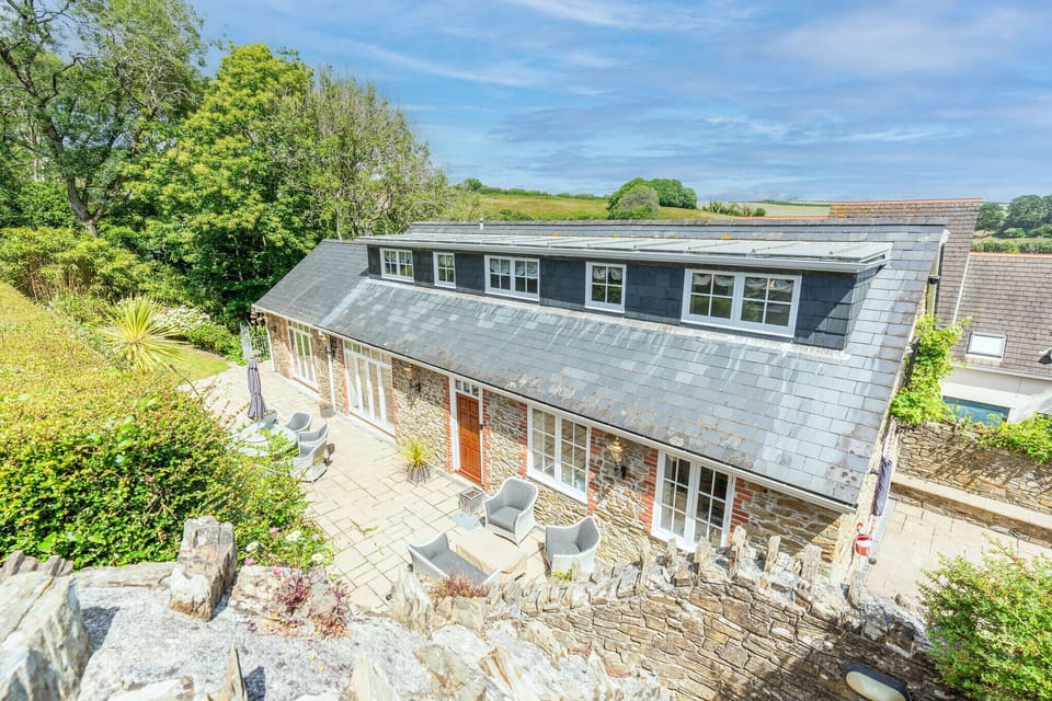 Front of the house with outside seating areas