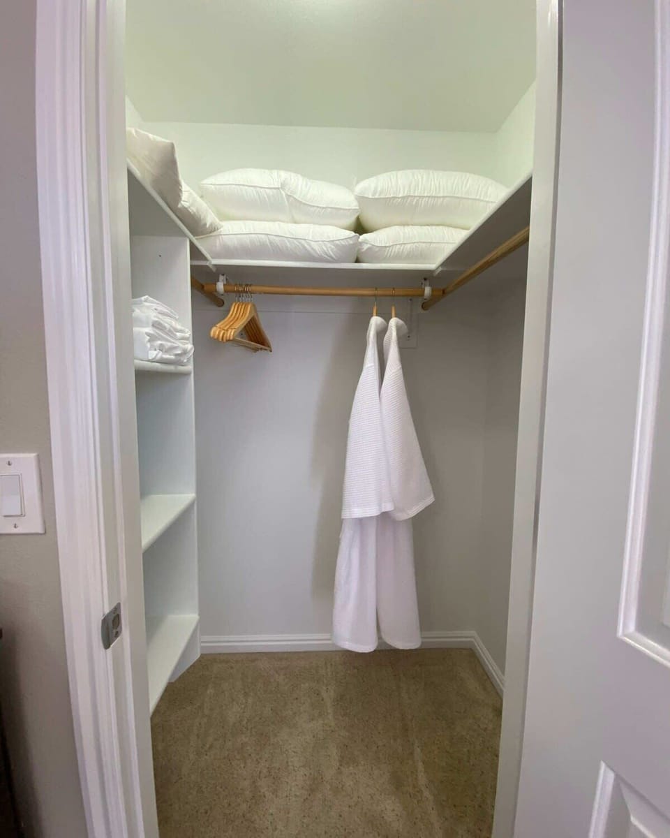 Take a nice, warm bubble bath and pop on one of the robes and relax! You are on vacation afterall!