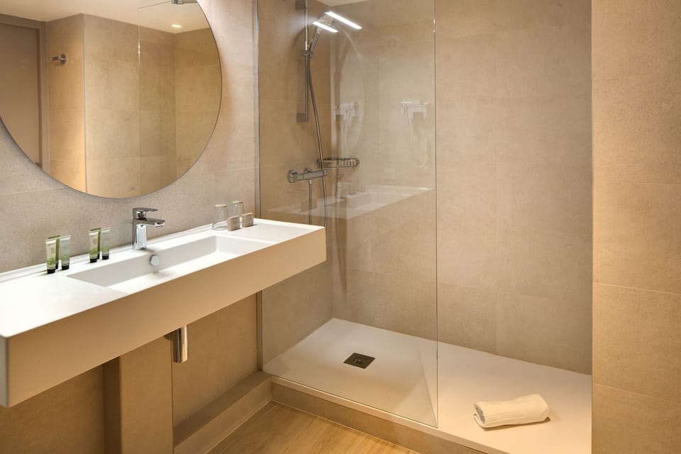 Free toiletries, hair dryer, towels