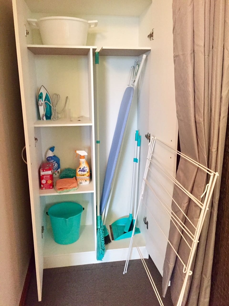 Laundry amenities, Iron, Board, soap powder, clothes airer