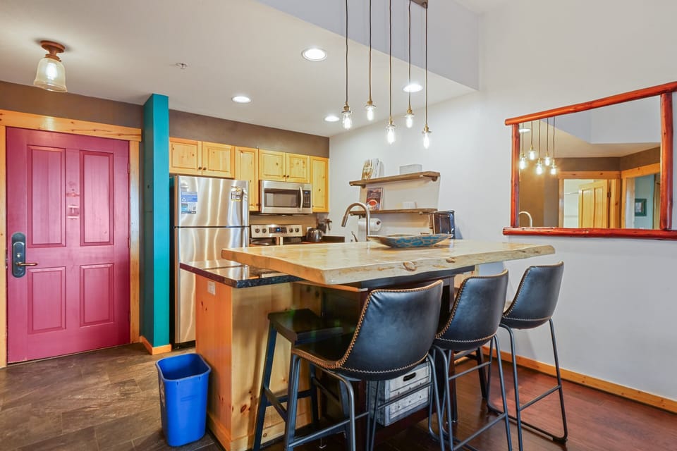 Indoors, Kitchen, Appliance, Refrigerator, Microwave