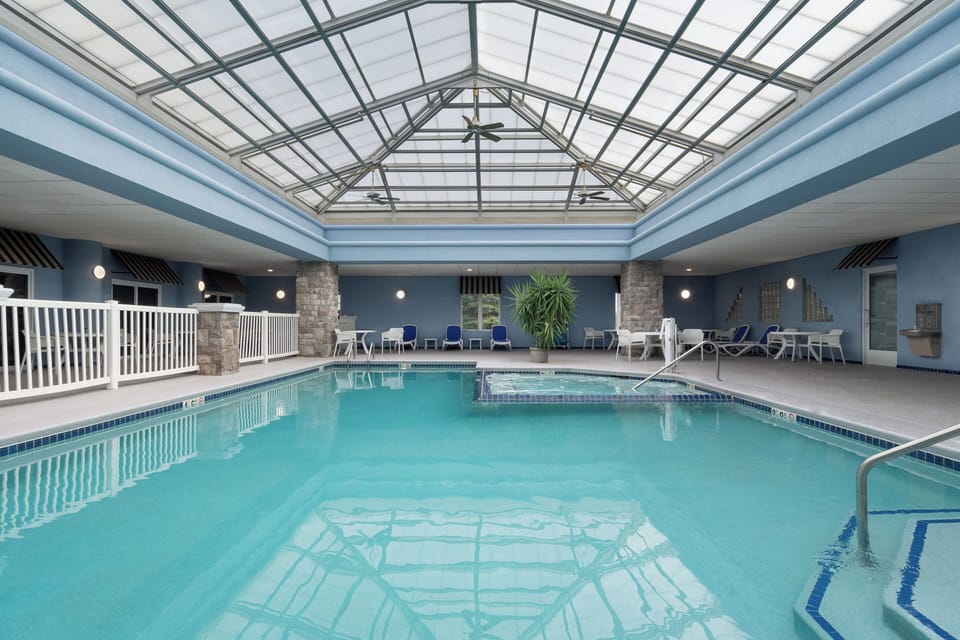 Indoor pool, open 10:00 AM to 11:00 PM, sun loungers