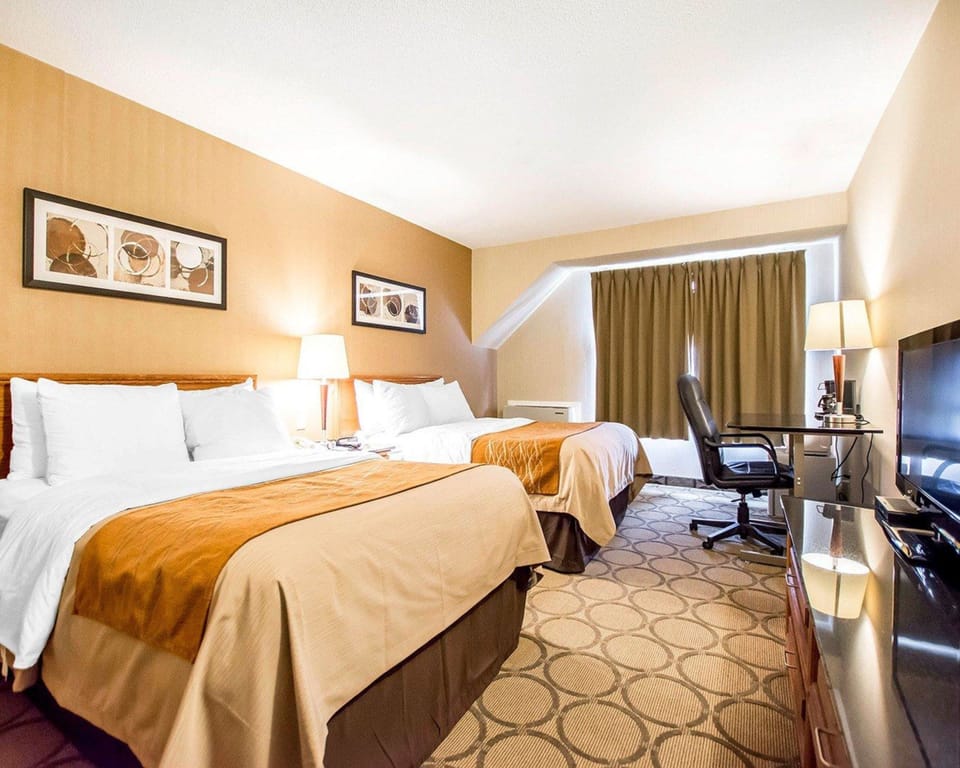 Standard Room, 2 Double Beds, Non Smoking (Upper Floor) | Premium bedding, pillowtop beds, desk, blackout drapes