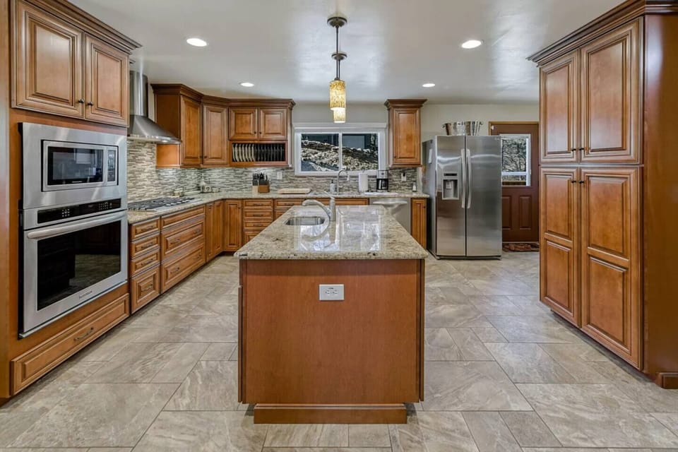Cooking preferred in this gorgeous space.