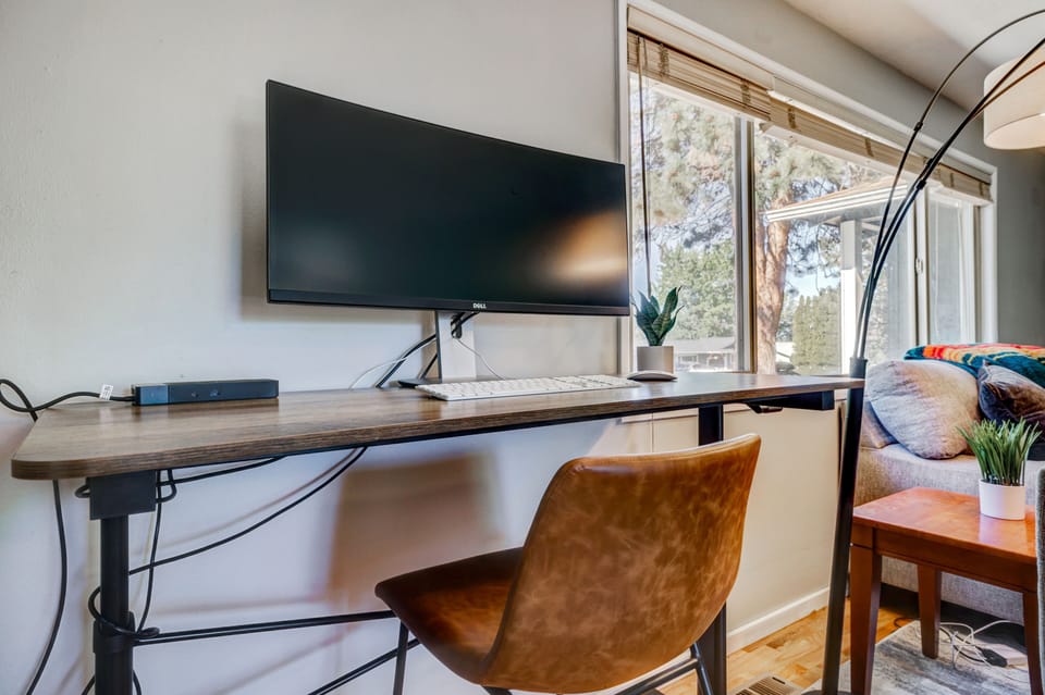 Work station with monitor, USB Charging port and super fast wi-fi