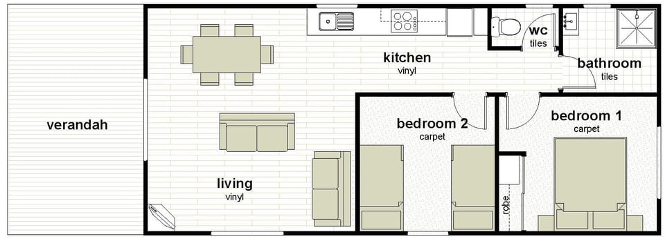Family Cabin | Iron/ironing board, bed sheets