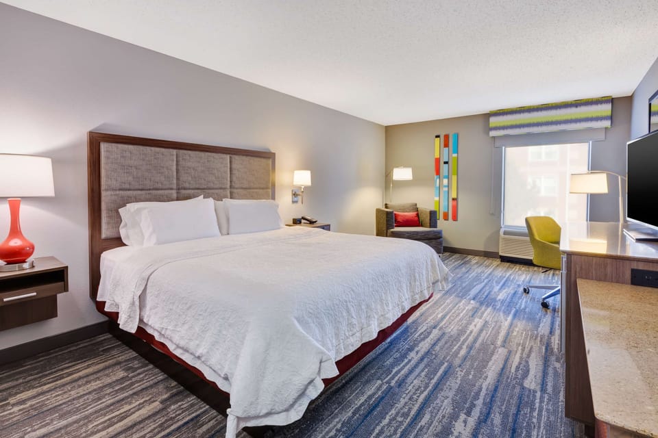 Desk, blackout drapes, iron/ironing board, free WiFi