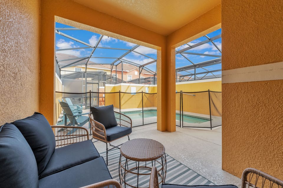 Relax by the private pool