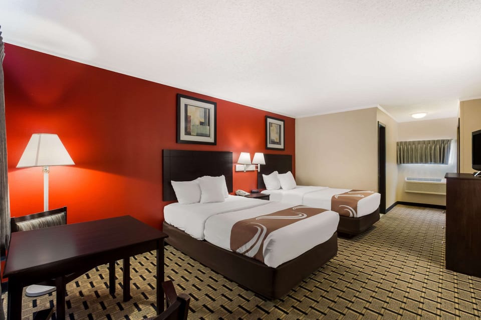 Standard Room, 2 Double Beds, Non Smoking | Iron/ironing board, free cribs/infant beds, rollaway beds, free WiFi